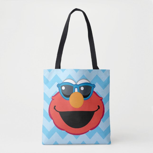 Bolso De Tela Cara sonriente Elmo con gafas de sol (Anverso)