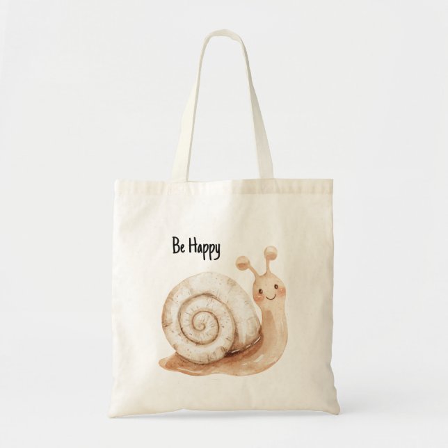 Bolso De Tela Caracol Feliz (Frente)