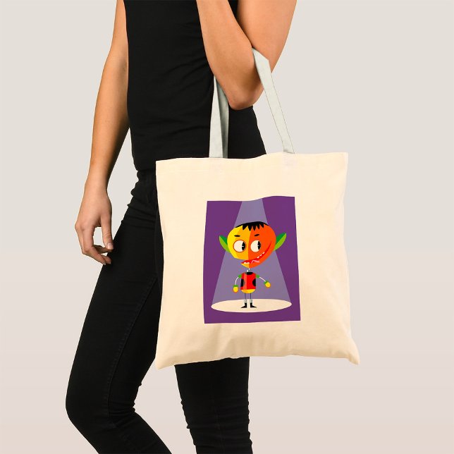Bolso De Tela Carácter de cabeza de naranja (Subido por el creador)