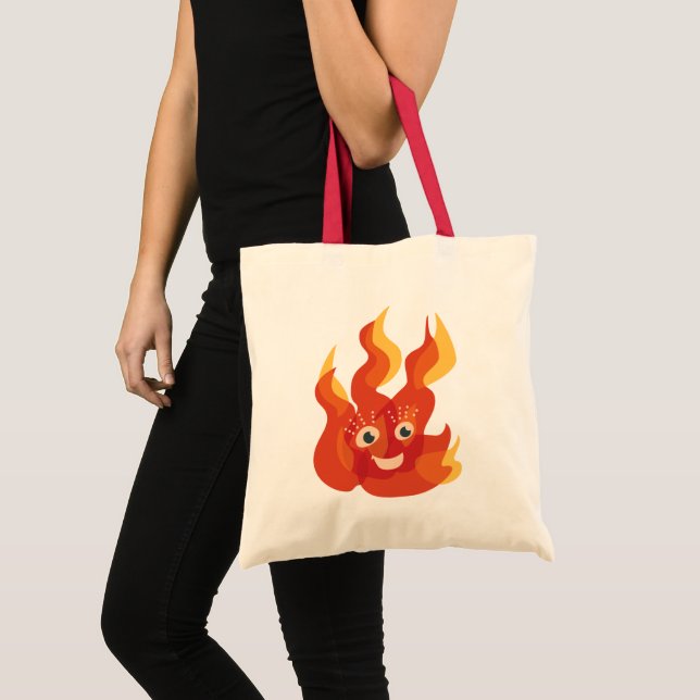 Bolso De Tela Carácter de llama de fuego mate (Anverso (producto))