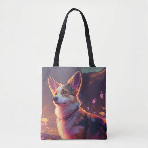 Bolso De Tela Carácter Mascota de pintura de retrato animal de p