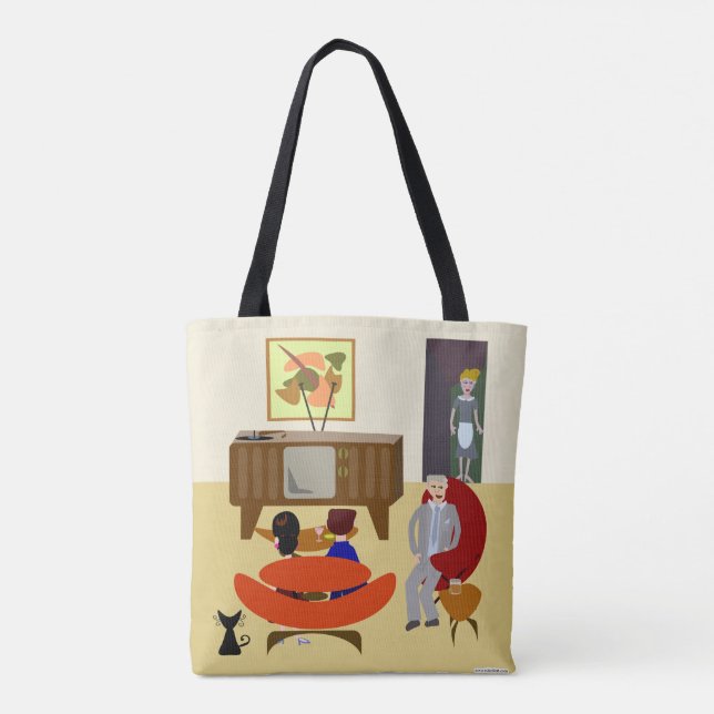 Bolso De Tela Caracteres Guay Retro Arte Hogar Diseño Swanky (Reverso)
