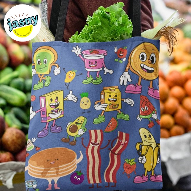 Bolso De Tela Caracteres únicos de comida para desayunos multico (Subido por el creador)