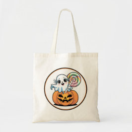 Bolso De Tela Caramelo de Halloween Fantasma en Calabaza