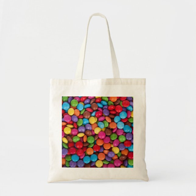 Bolso De Tela Caramelos de Botón Coloridos (Frente)