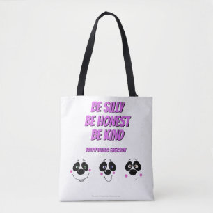 Bolso De Tela Caras con la cita de Emerson, tote de la panda