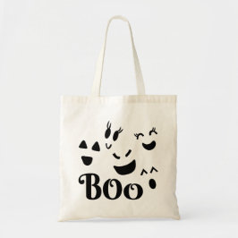 Bolso De Tela Caras de fantasmas BOO negras y blancas lindas de