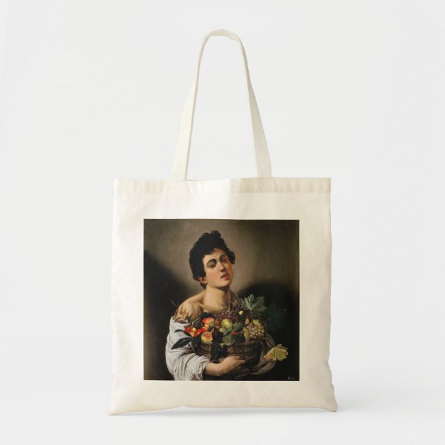 Bolso De Tela Caravaggio - Boy With Basket Of Fruit (Frente)