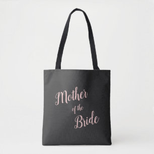 Bolso De Tela Carbón y madre rosa de la novia