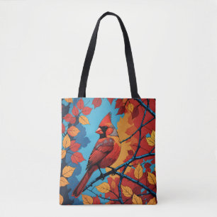 Bolso De Tela Cardenal en otoño