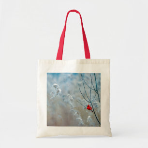 Bolso De Tela Cardenal rojo en Navidades de fotografía de natura