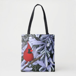 Bolso De Tela Cardenal rojo invernal
