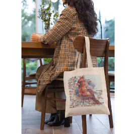 Bolso De Tela Cardenal sobre la hoja de ruta de Virginia