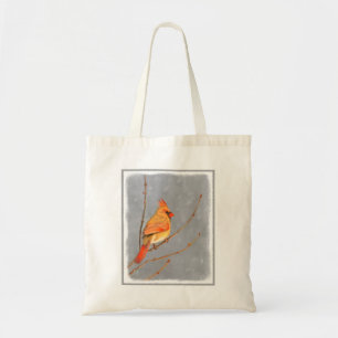 Bolso De Tela Cardenal sobre pintura de bifurcaciones - Arte de 