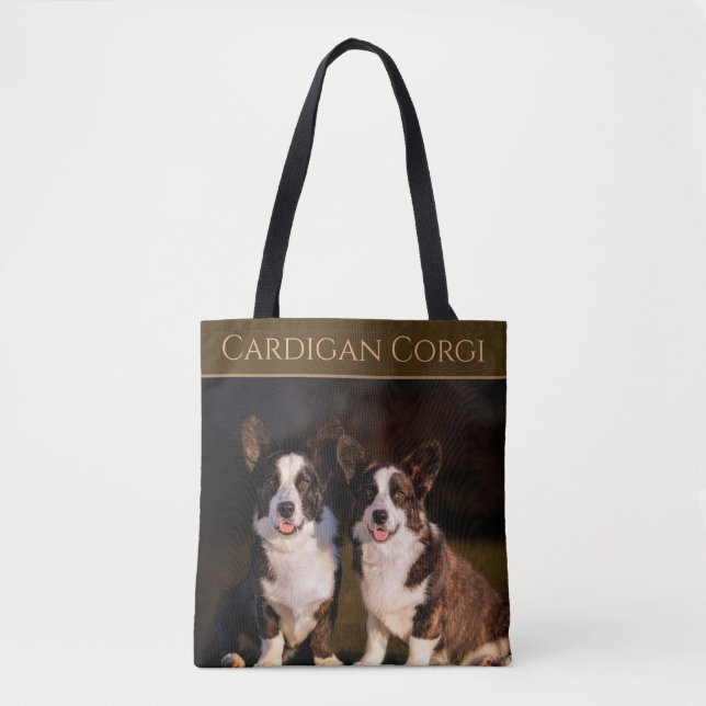 Bolso De Tela Cardigan Corgi (Anverso)