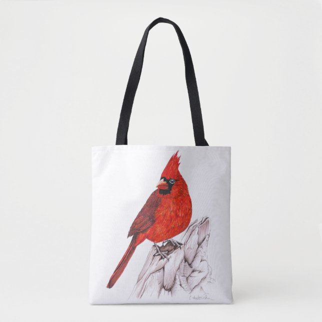 Bolso De Tela Cardinal (Anverso)