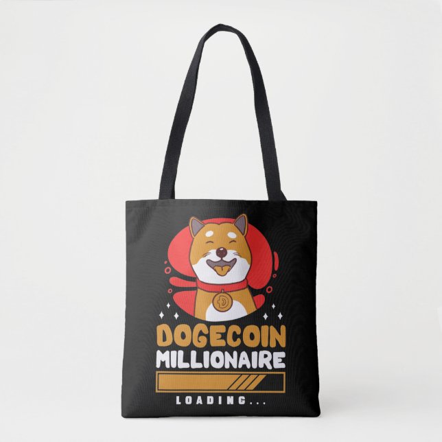 Bolso De Tela Carga de Crypto DogeCoin Millionaire (Anverso)