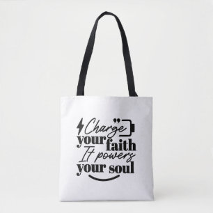 Bolso De Tela Carga Tu Fe – Cita Inspiradora Cristiana