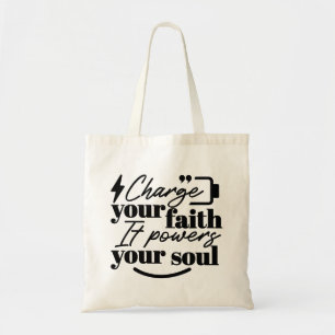 Bolso De Tela Carga Tu Fe – Cita Inspiradora Cristiana
