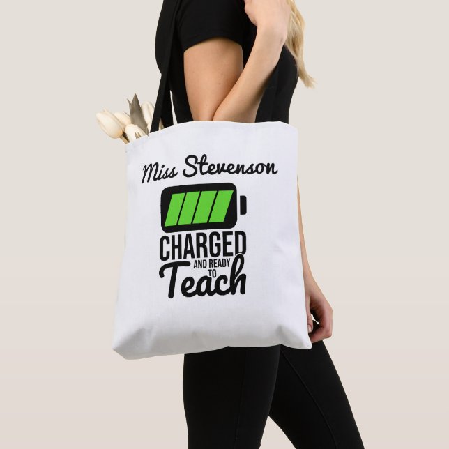 Bolso De Tela Cargado Y Listo Para Enseñar (Detalle)