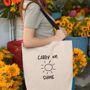 Bolso De Tela Cargar con la positividad de la luz solar Inspirad