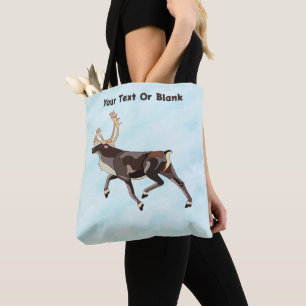 Bolso De Tela Caribú/reno de arte folclórico