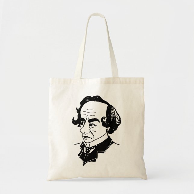 Bolso De Tela Caricatura Benjamin Disraeli (Frente)