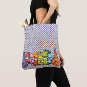 Bolso De Tela Caricatura clásica Goblins Patrón azul