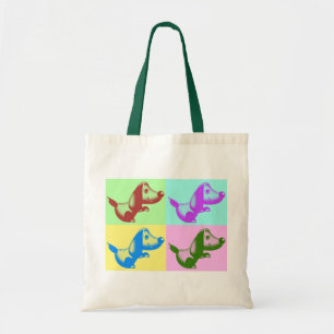 Bolso De Tela Caricatura de arte pop Perro Tote Bag
