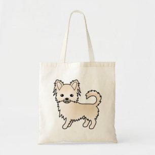 Bolso De Tela Caricatura de Chihuahua de Cream Long