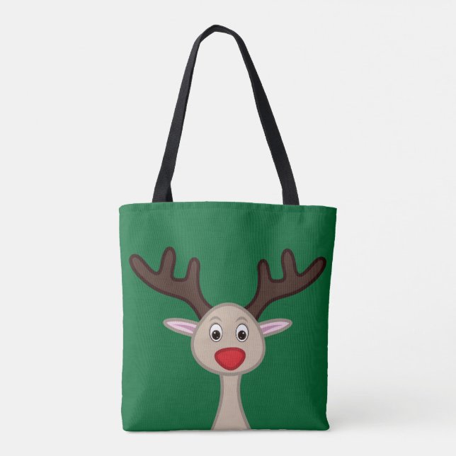 Bolso De Tela Caricatura de renos (Reverso)
