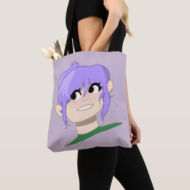 Bolso De Tela Caricatura femenina (Detalle)