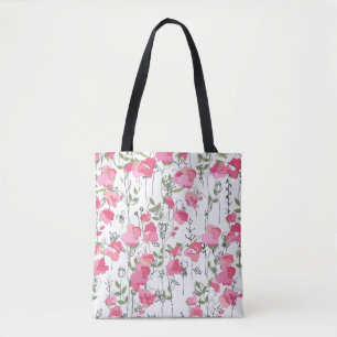Bolso De Tela Cariño: Textura de verano floral.