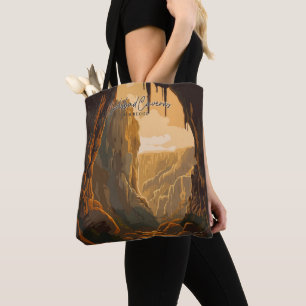 Bolso De Tela Carlsbad Cavernas Viajes de Arte Vintage en Nuevo