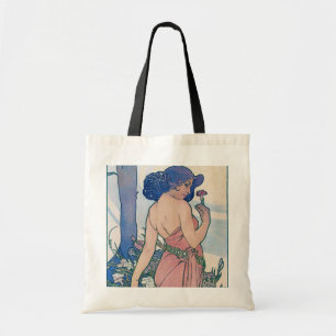 Bolso De Tela Carnación (Cuatro Flores), Alphonse Mucha
