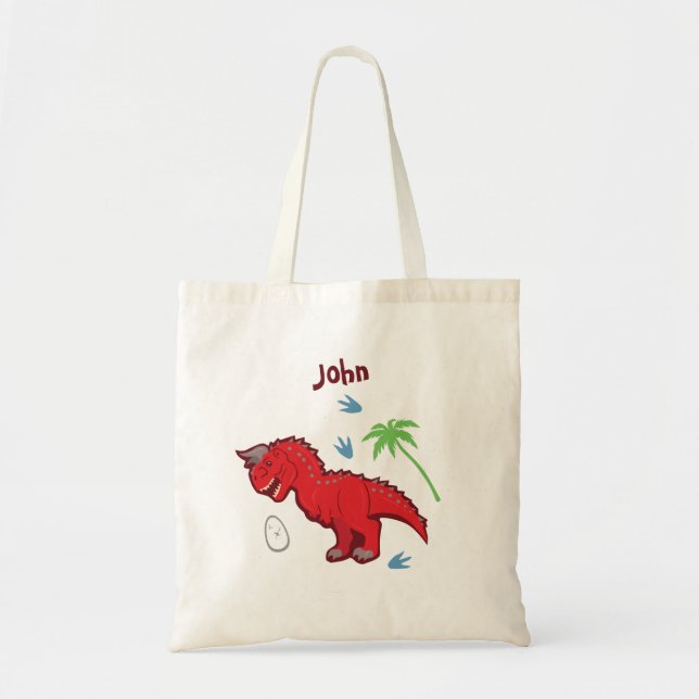 Bolso De Tela Carnotaurus Dinosaurio Bebé (Frente)