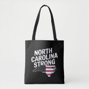Bolso De Tela Carolina del Norte fuerte con bandera de NC State