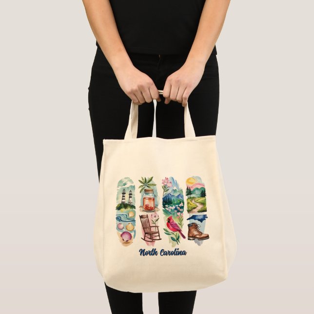 Bolso De Tela Carolina del Norte pintoresca  (Anverso (producto))