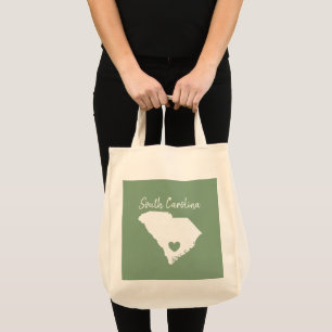 Bolso De Tela Carolina del Sur Mapa del Estado del Hogar Forma d