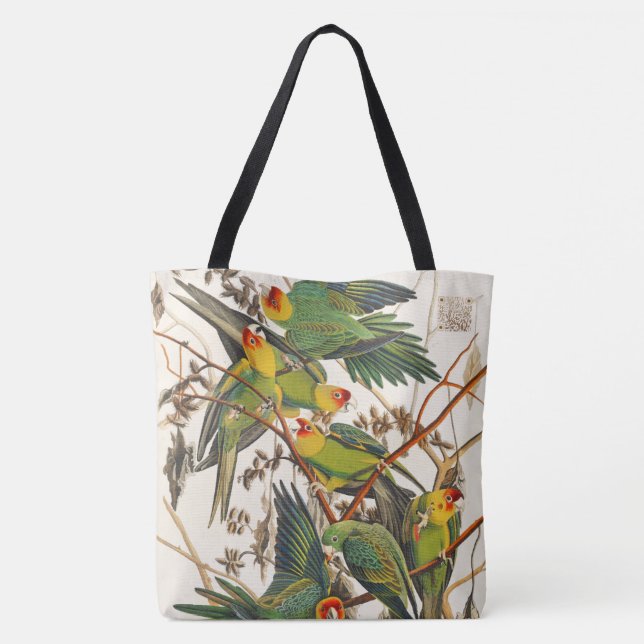 Bolso De Tela Carolina Parrots (Reverso)