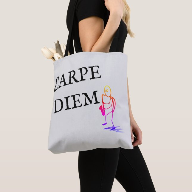 Bolso De Tela Carpe Diem (Detalle)