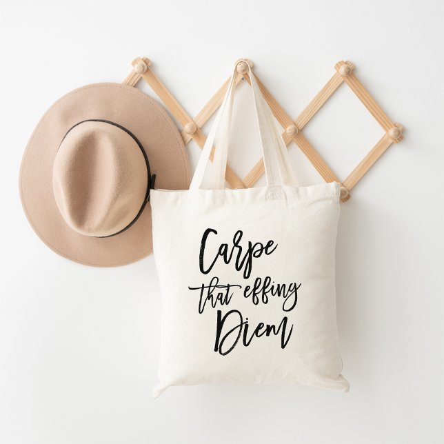 Bolso De Tela Carpe Ese Cepillo De Diem De Effing (Subido por el creador)