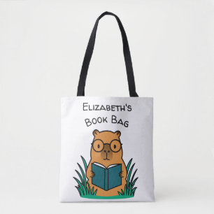 Bolso De Tela Carpincho Leyendo Libro