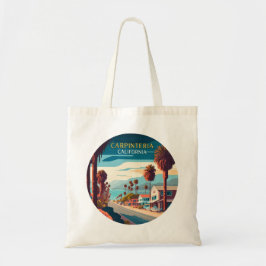 Bolso De Tela Carpinteria California Sunset Palm Tres Retro