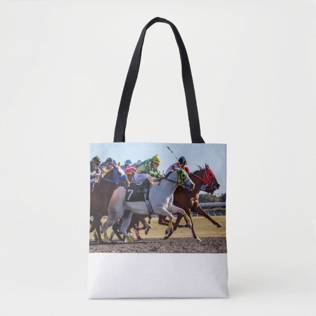 Bolso De Tela Carrera de caballos (Anverso)
