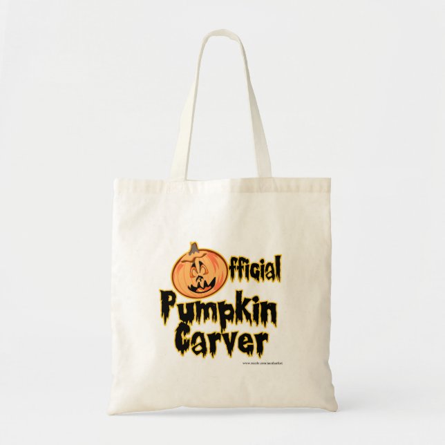 Bolso De Tela Carrera oficial de calabaza en eslogan divertido d (Frente)