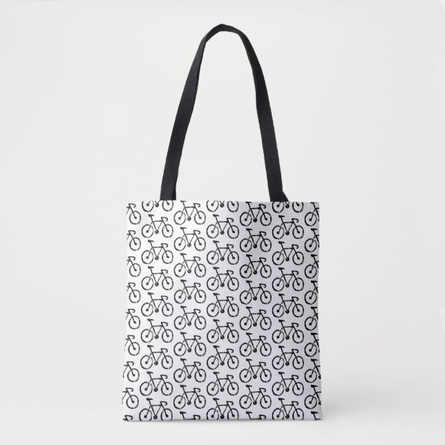Bolso De Tela Carreras Bike Lino Print Tote Bag (Anverso)
