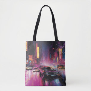 Bolso De Tela Carreras callejera nocturna en la vibrante ciudad