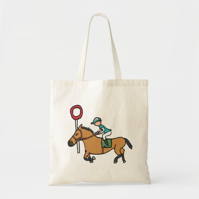 Bolso De Tela Carreras de caballos (Frente)