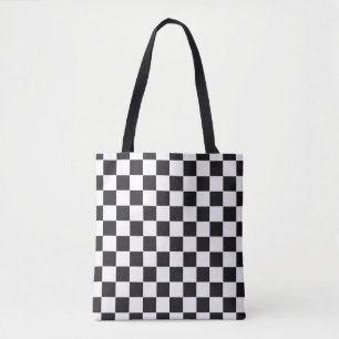 Bolso De Tela Carreras de coche / Patrón de ajedrez + tu trasero